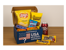 Candyshop.ch USA Mystery Monats-Überraschungsbox 175g Snackmix – Seitenansicht