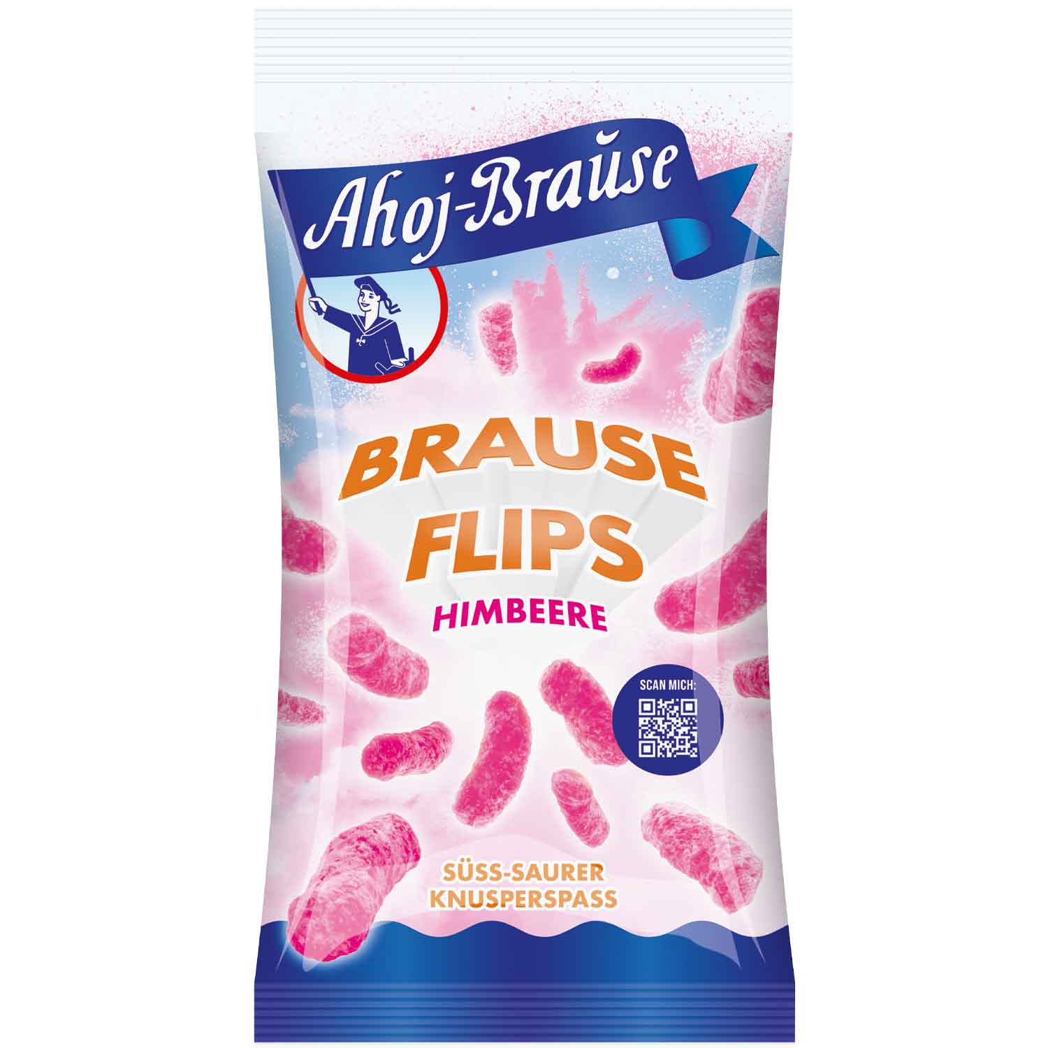 Ahoj-Brause Brause Flips Himbeere 60g Puffreis-Snack