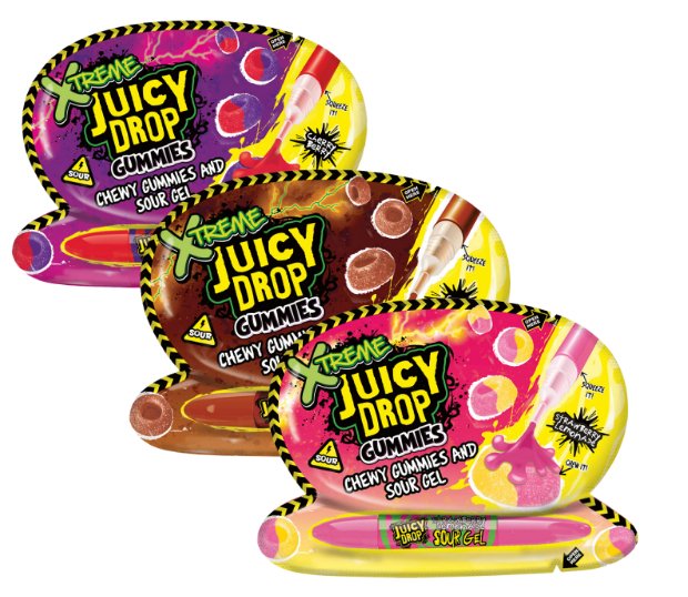 Bazooka Juicy Drop Gummies Extreme Fruchtgummi 57g