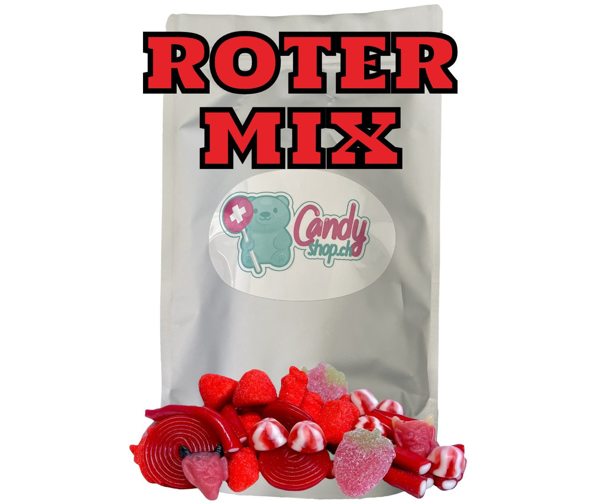 Candyshop.ch Roter Mix Sweet Bag Fruchtgummi 1 kg