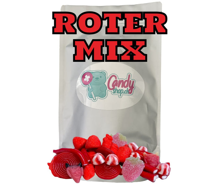 Candyshop.ch Roter Mix Sweet Bag Fruchtgummi 1 kg Beutel