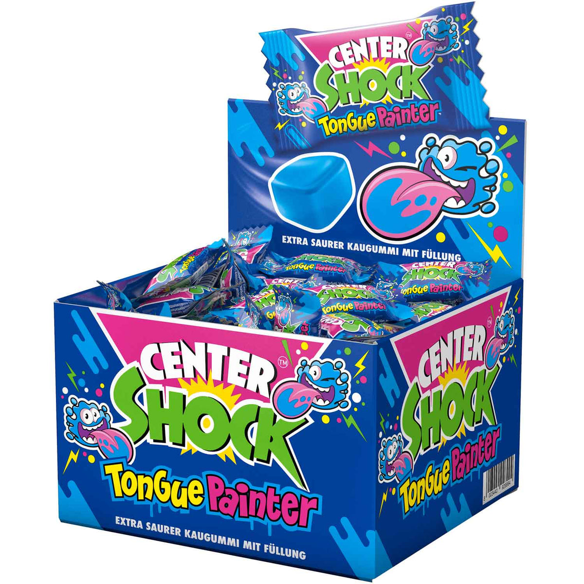 Center Shock Tongue Painter 100er Kaugummi mit farbiger Zungenmalung, 400g
