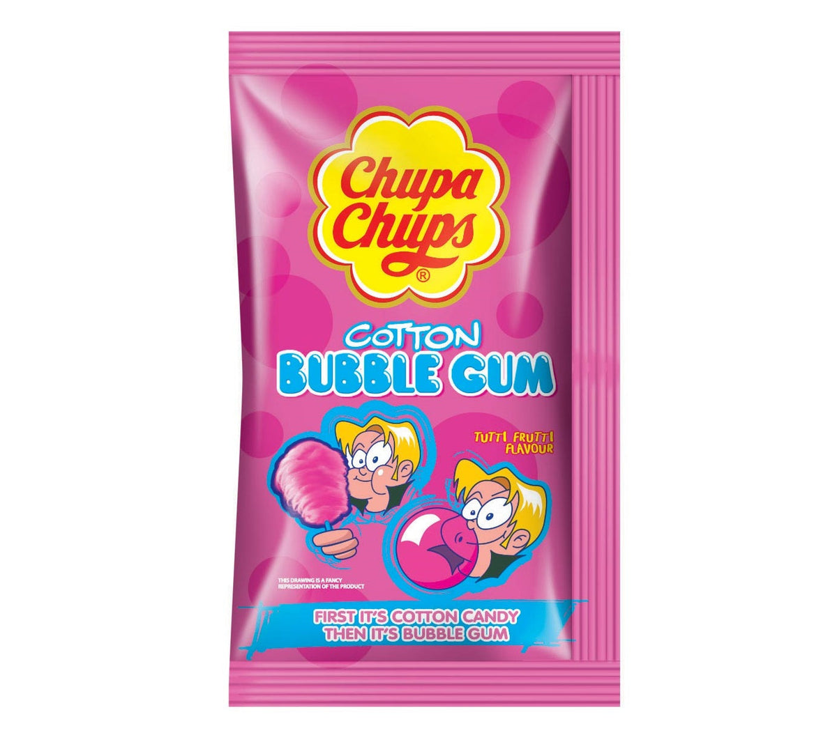 Chupa Chups Cotton Bubble Gum Tutti Frutti Kaugummi 11g