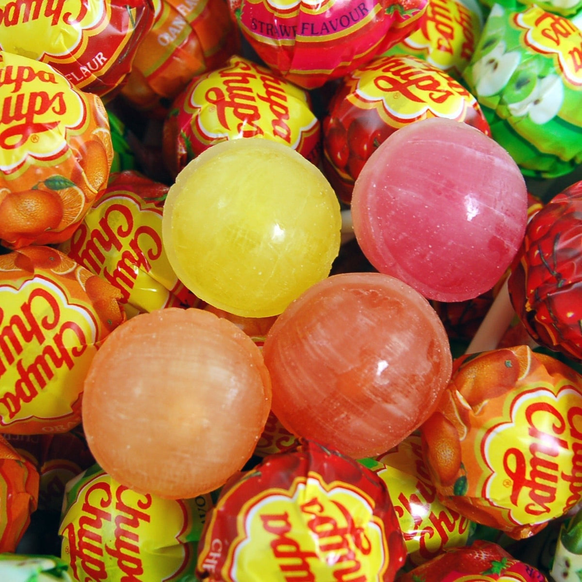 Chupa Chups Fruit Lollis 100 Stück gemischte Fruchtaromen 1200g – Detailansicht