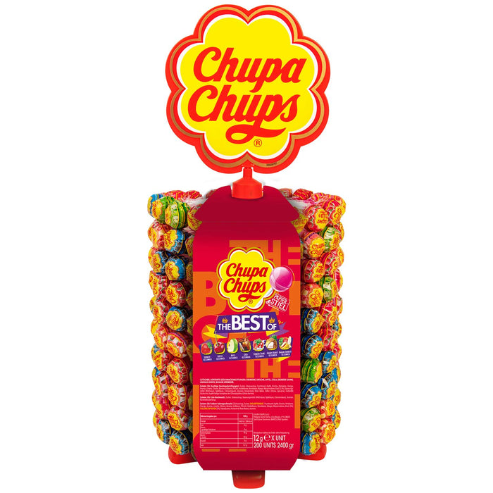 Chupa Chups The Best Of 200er Lollis Multicolor 2400g Thekendisplay – Produktansicht