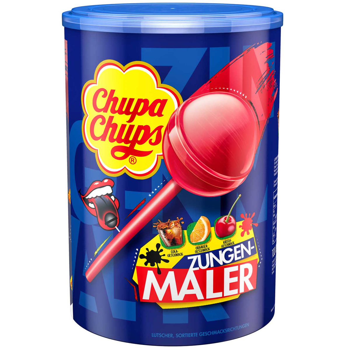 Chupa Chups Zungenmaler 100er Sortierter Geschmack 1200g – Produktansicht