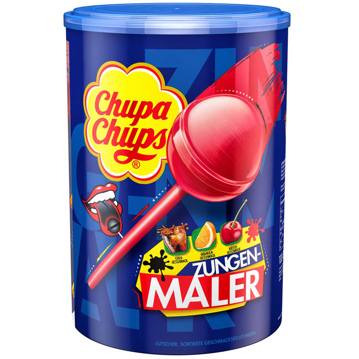 Chupa Chups Zungenmaler Lutscher sortierte Geschmacksrichtungen 1200g – Produktansicht
