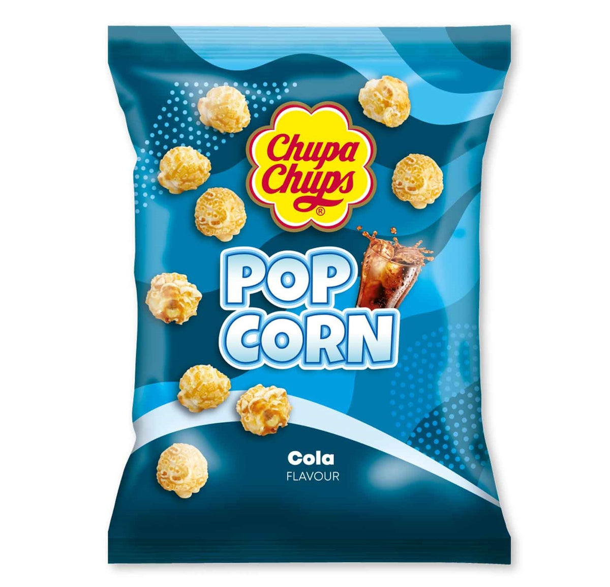 Chupa Chups Popcorn Cola 90g Popcorn mit Cola-Geschmack