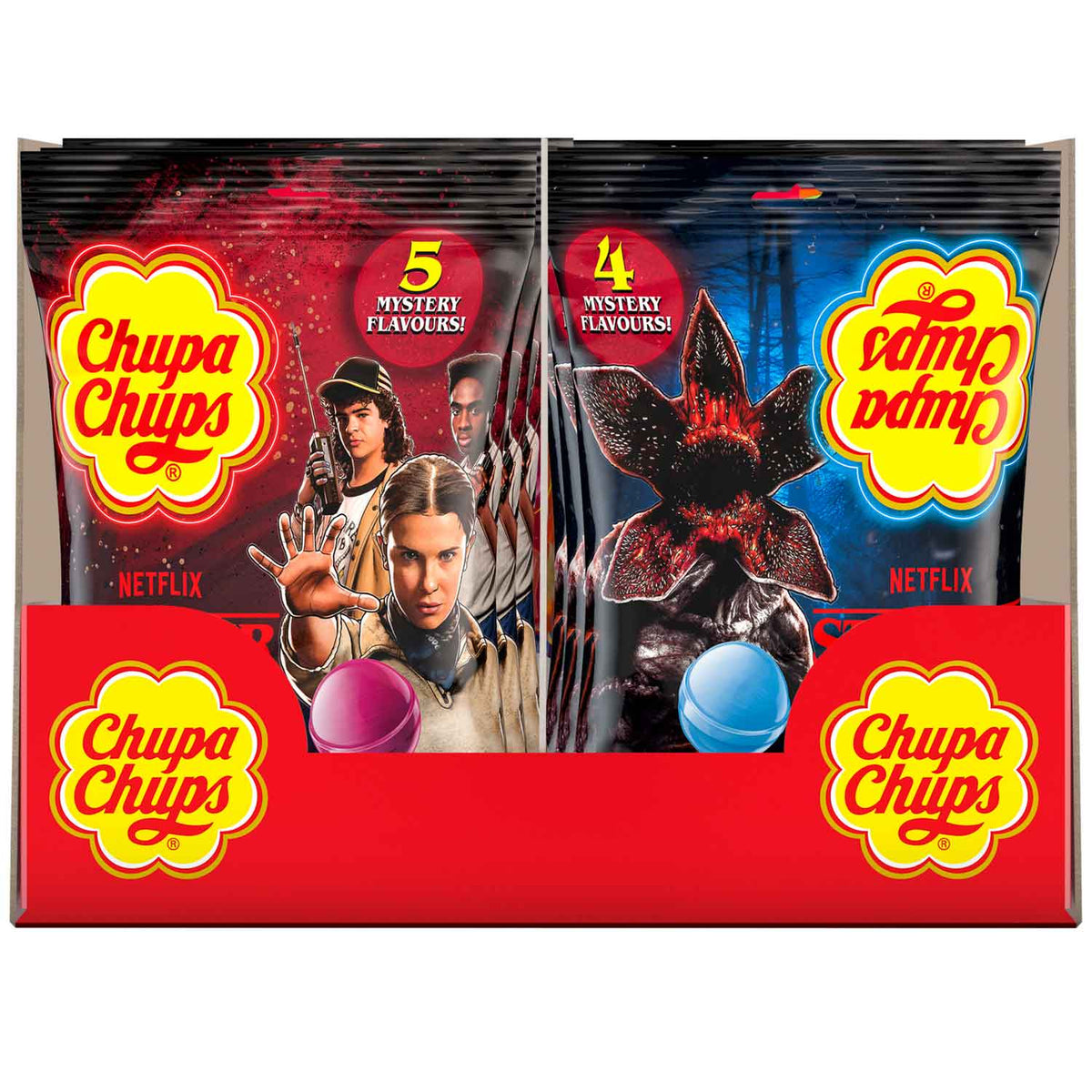 Chupa Chups Stranger Things Right Side Up 10er Lollis – Detailansicht