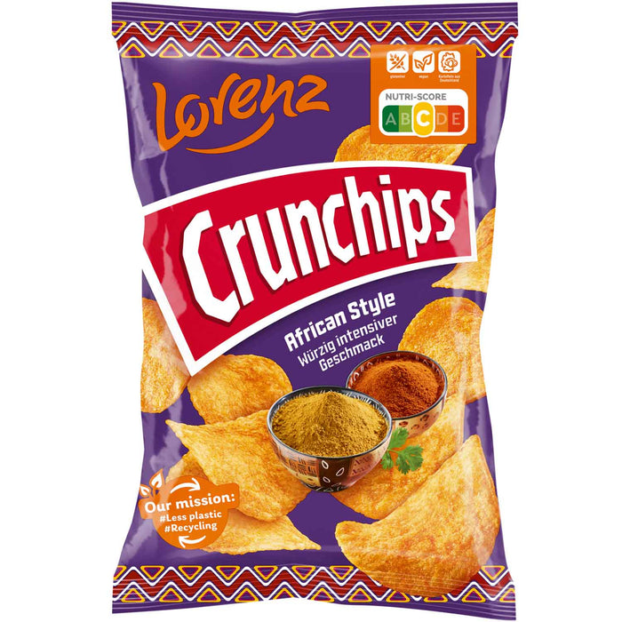 Crunchips African Style Kartoffelchips würzig 150g Beutel