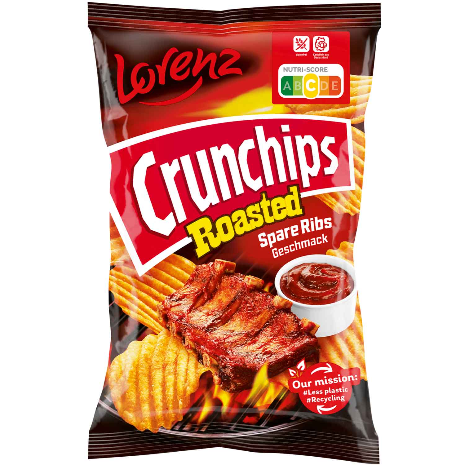 crunchips Roasted Spare Ribs geriffelte Kartoffelchips 110g