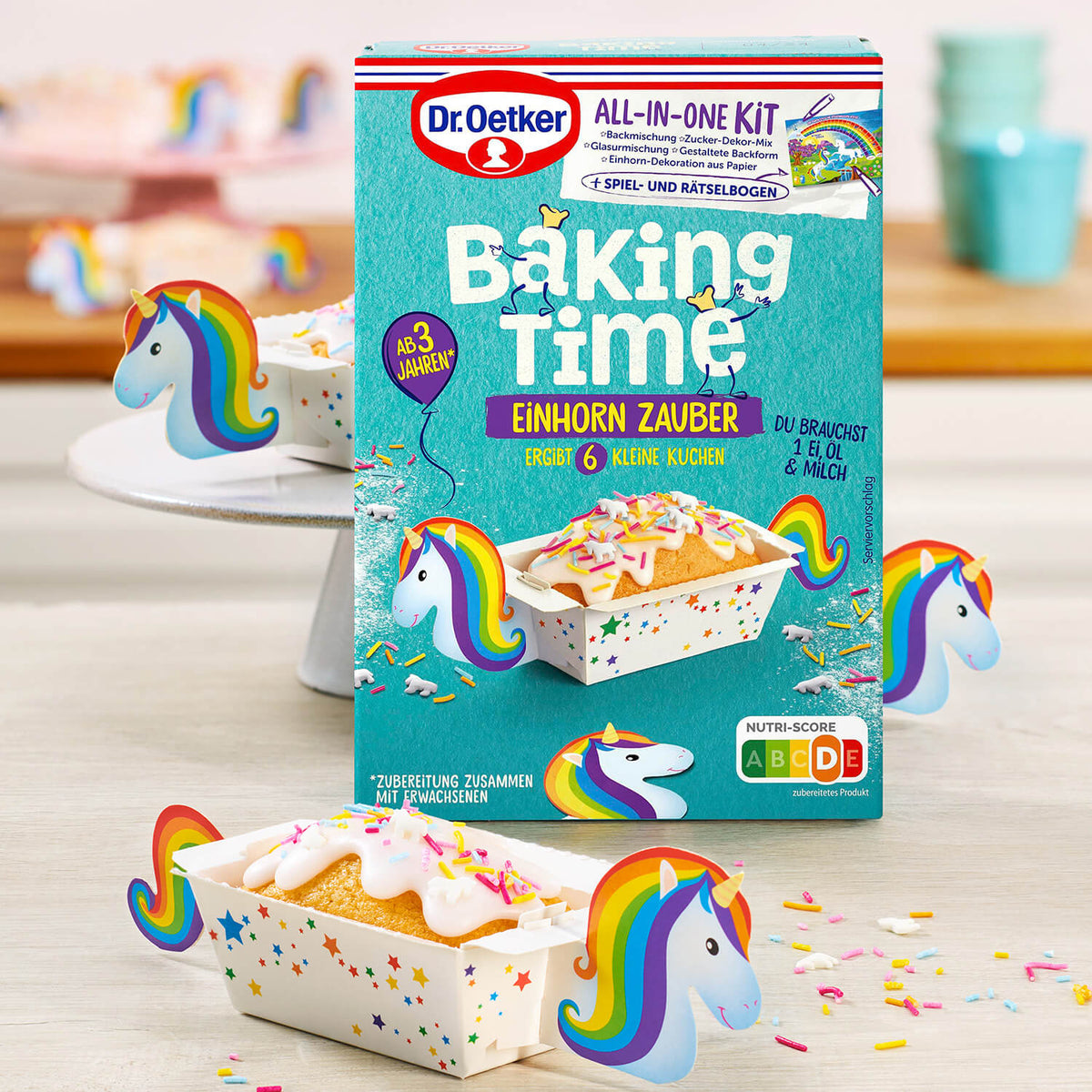 Dr Oetker Backmischung Einhorn Zauber 175g mit Vanillegeschmack – Detailansicht