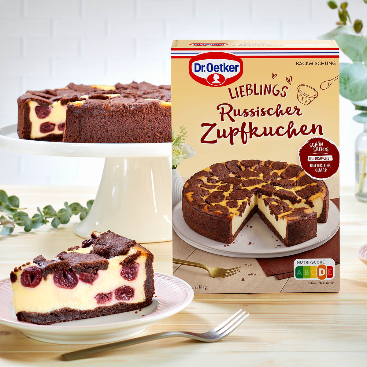 Dr Oetker Backmischung Russischer Zupfkuchen 670g – Seitenansicht
