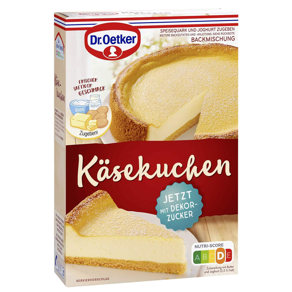 Dr Oetker Käsekuchen Backmischung 580g für klassisches Käsekuchenbacken