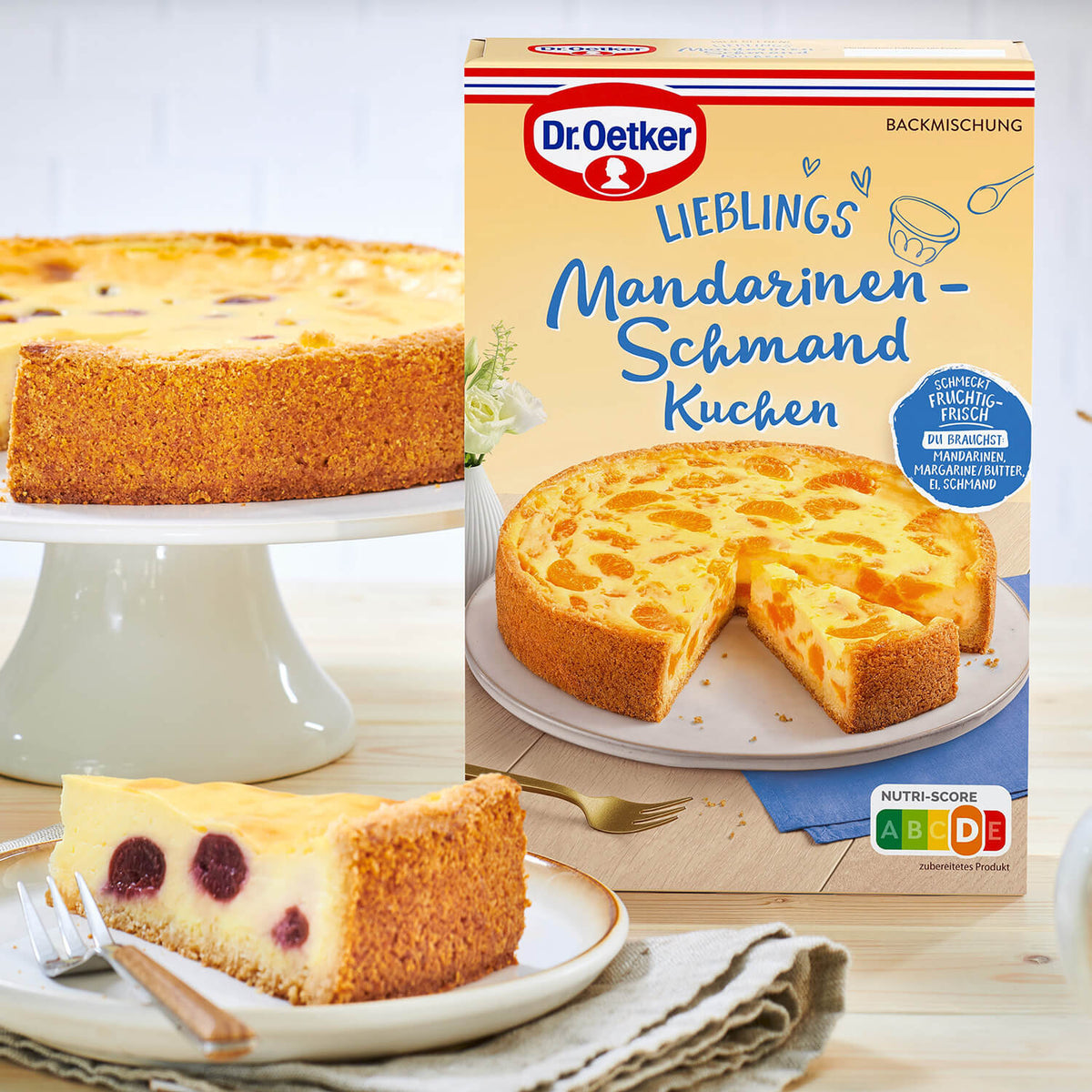 Dr Oetker Mandarinen Schmand Kuchen Backmischung 175g – Detailansicht