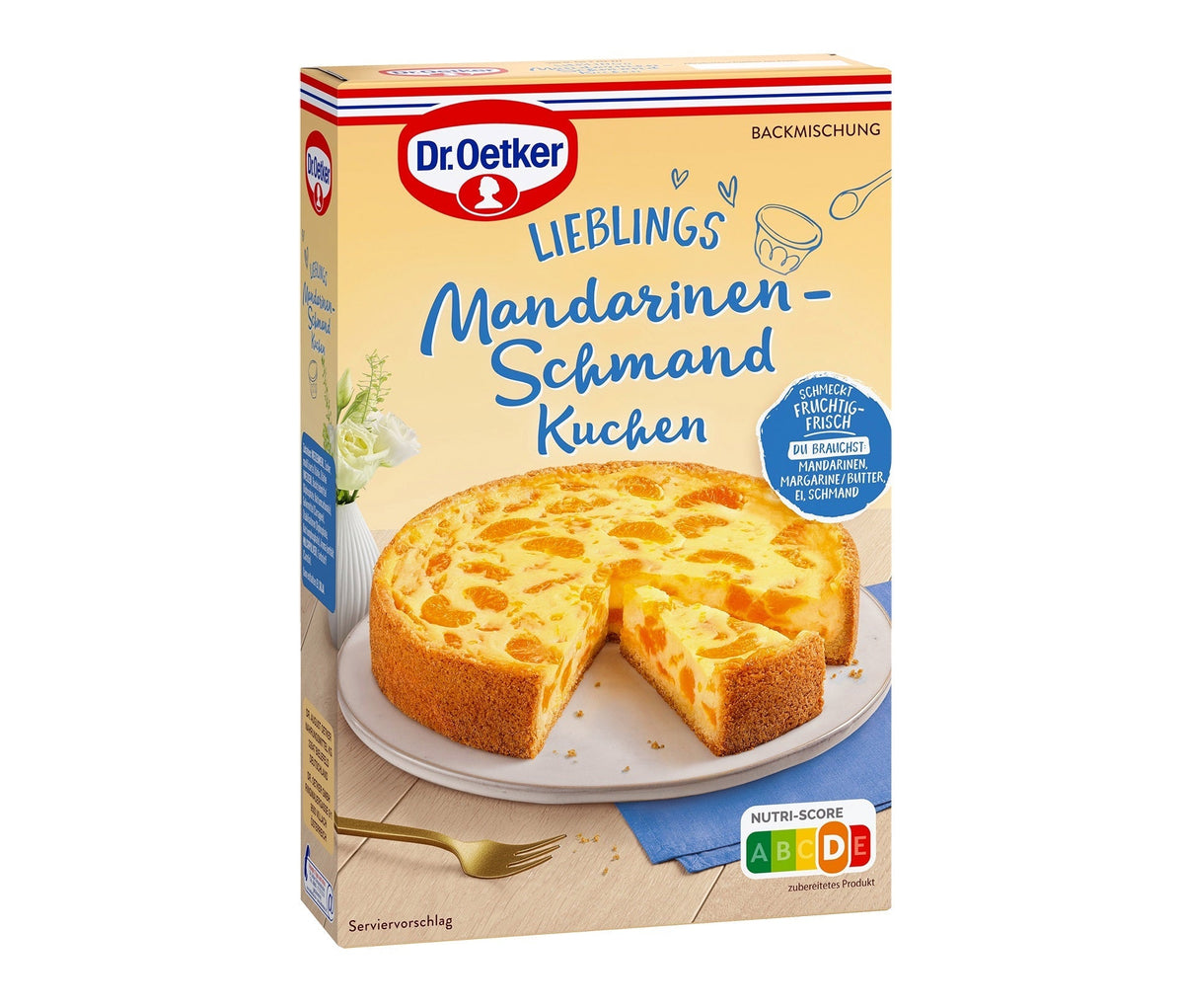 Dr Oetker Mandarinen Schmand Kuchen Backmischung 175g – Produktansicht