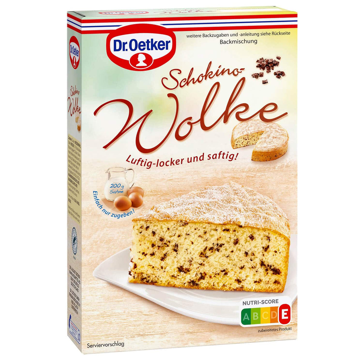 Dr Oetker Schokino Wolke Backmischung 485g für Schokoladenkuchen – Produktansicht