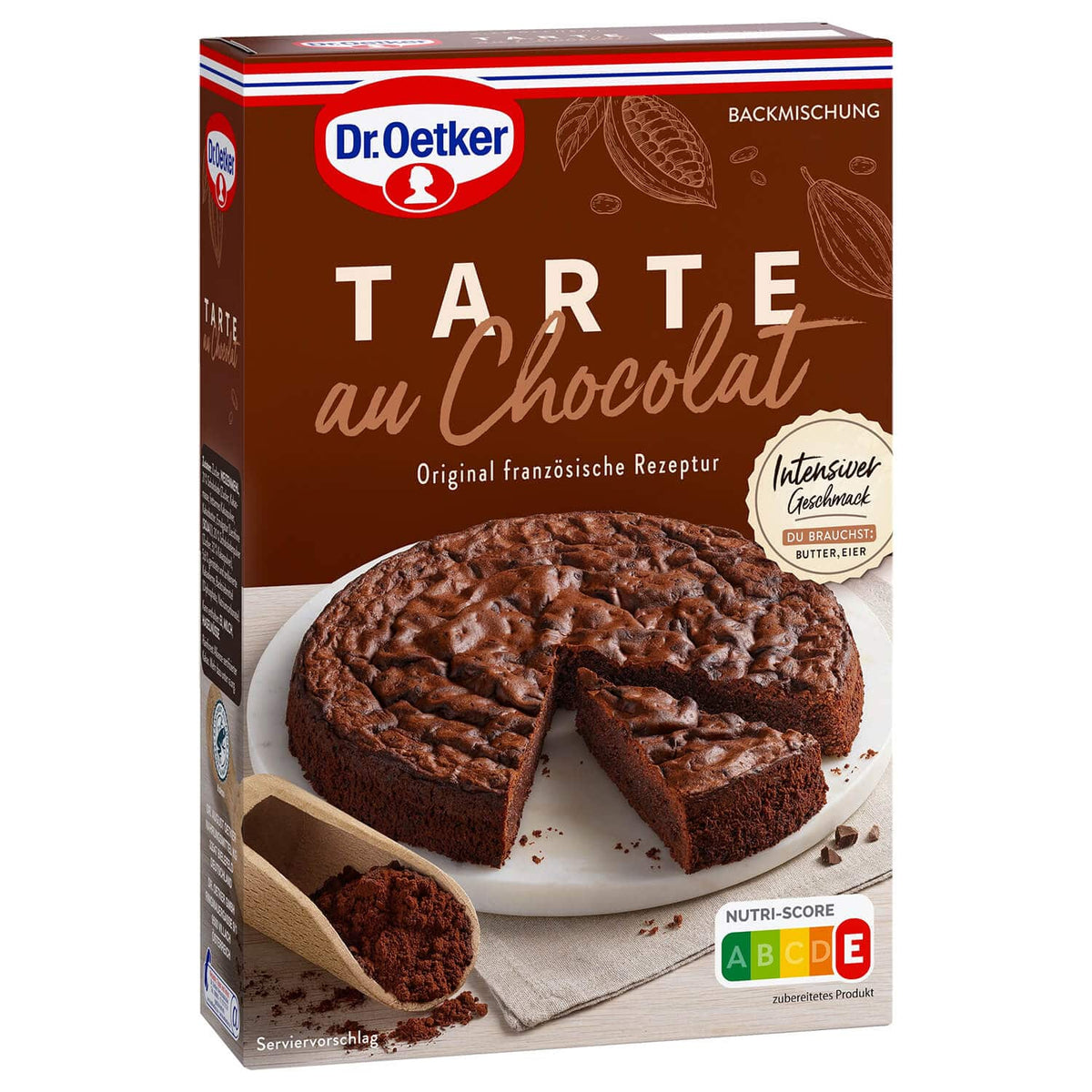Dr Oetker Tarte au Chocolat Backmischung 470g – Produktansicht