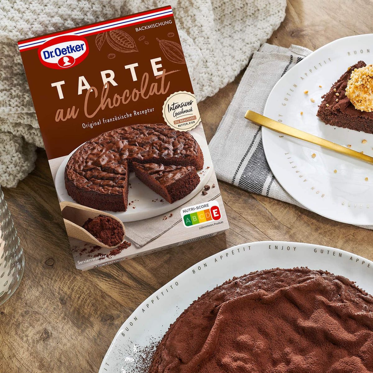 Dr Oetker Tarte au Chocolat Backmischung 470g – Seitenansicht
