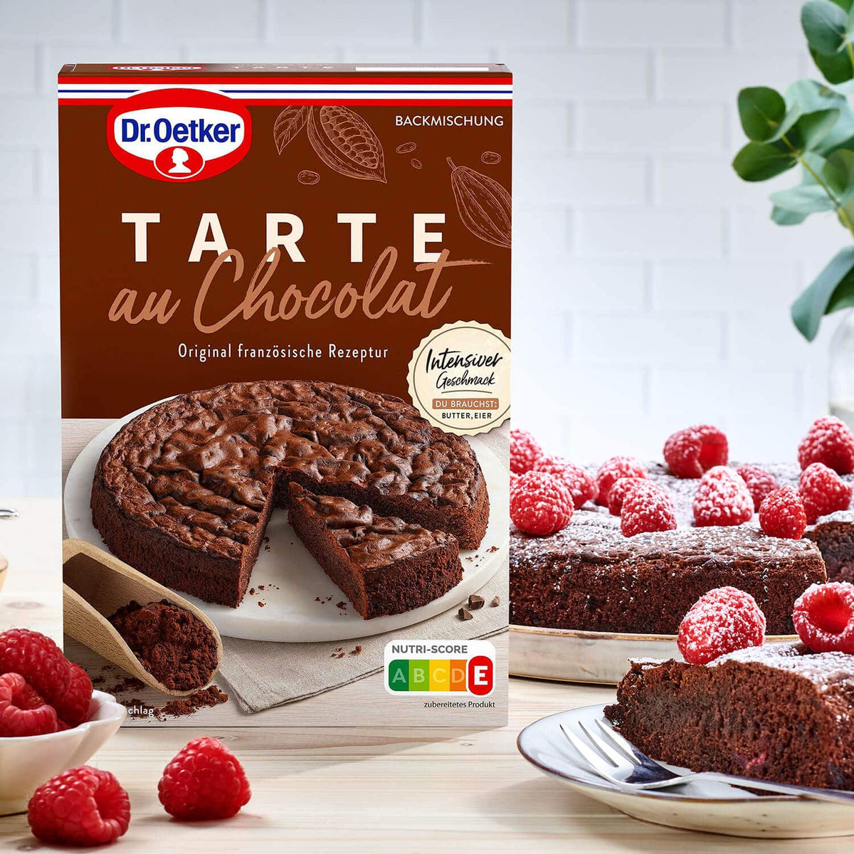 Dr Oetker Tarte au Chocolat Backmischung 470g – Rückansicht