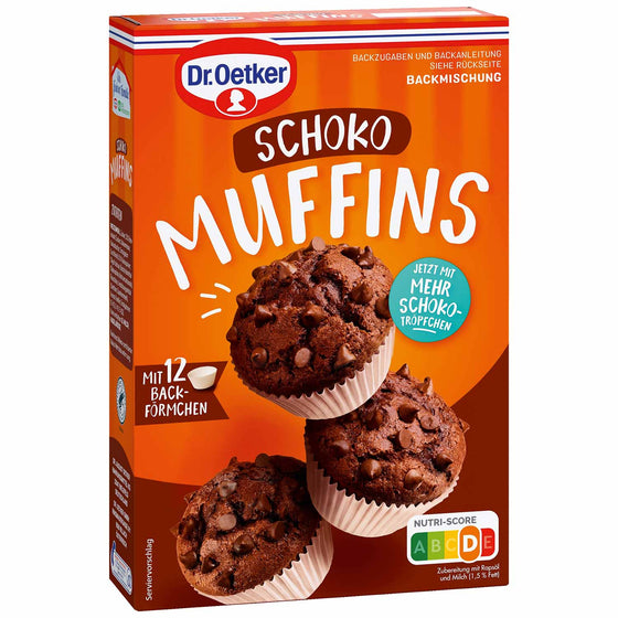 Dr. Oetker Backmischung Muffins Schoko 345g mit Rainforest Alliance Kakao