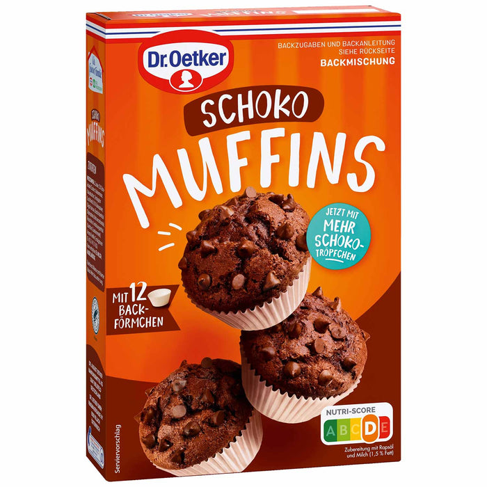Dr. Oetker Backmischung Muffins Schoko 345g mit Rainforest Alliance Kakao