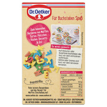 Dr Oetker Für Buchstaben Spass Bunter Mix Kuchendekoration 175g – Verpackung