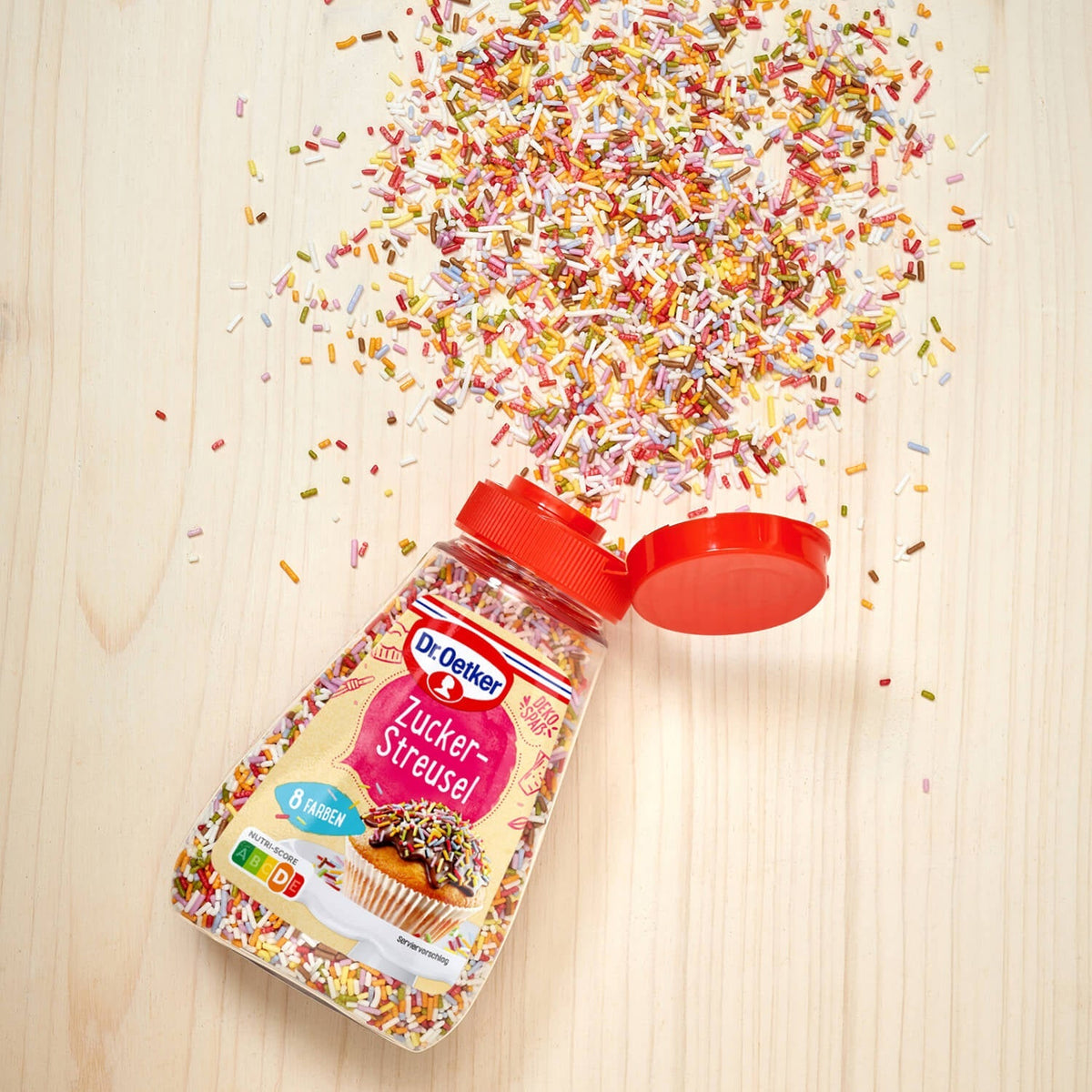 Dr Oetker Dr. Oetker Zucker Streusel bunt 175g farbige Kuchendekoration – Detailansicht