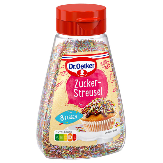 Dr. Oetker Zucker Streusel bunt 175g farbige Kuchendekoration
