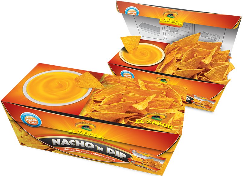 El Sabor Nacho 'N Dip Cheese Chili Chips Snackbox 175g
