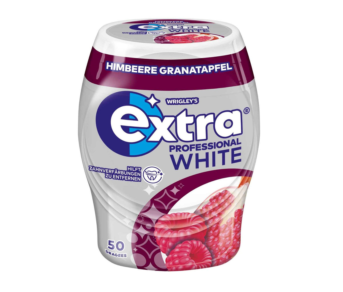 Wrigleys Extra Professional White Himbeere Granatapfel zuckerfreier Kaugummi 50 Stück