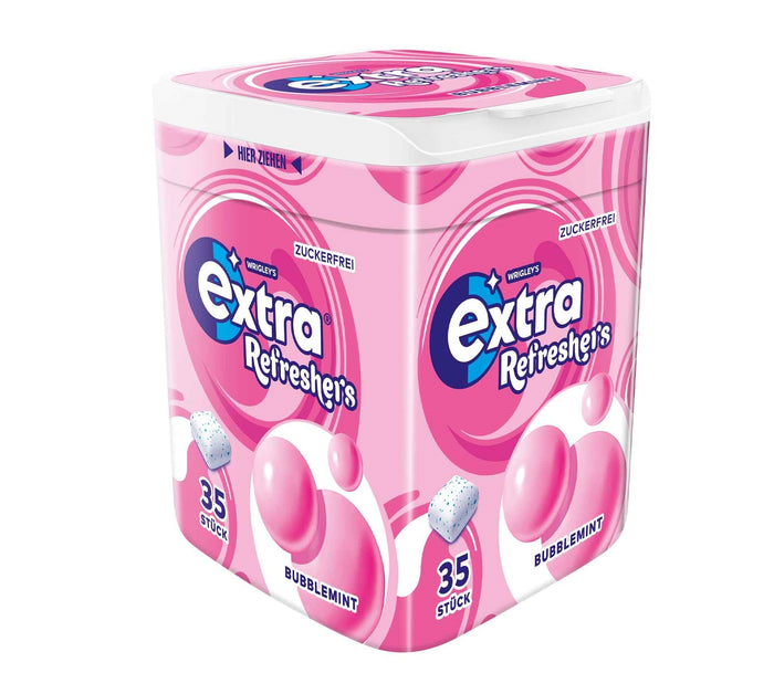 Wrigleys Extra Refreshers Bubblemint zuckerfreie Kaugummi 78g Packung