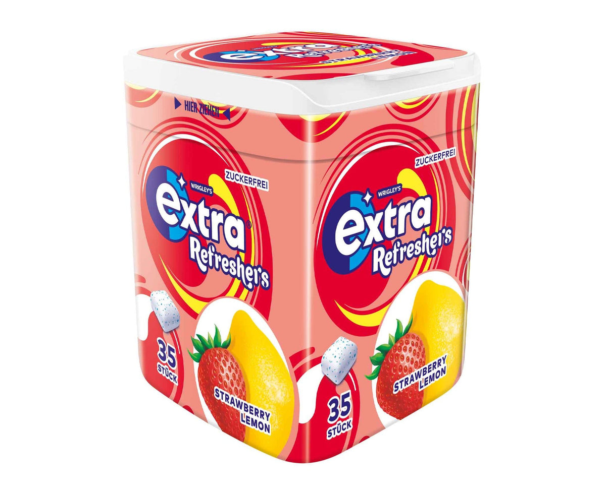 Wrigleys Extra Refreshers Strawberry Lemon zuckerfreie Kaugummi 35 Stück