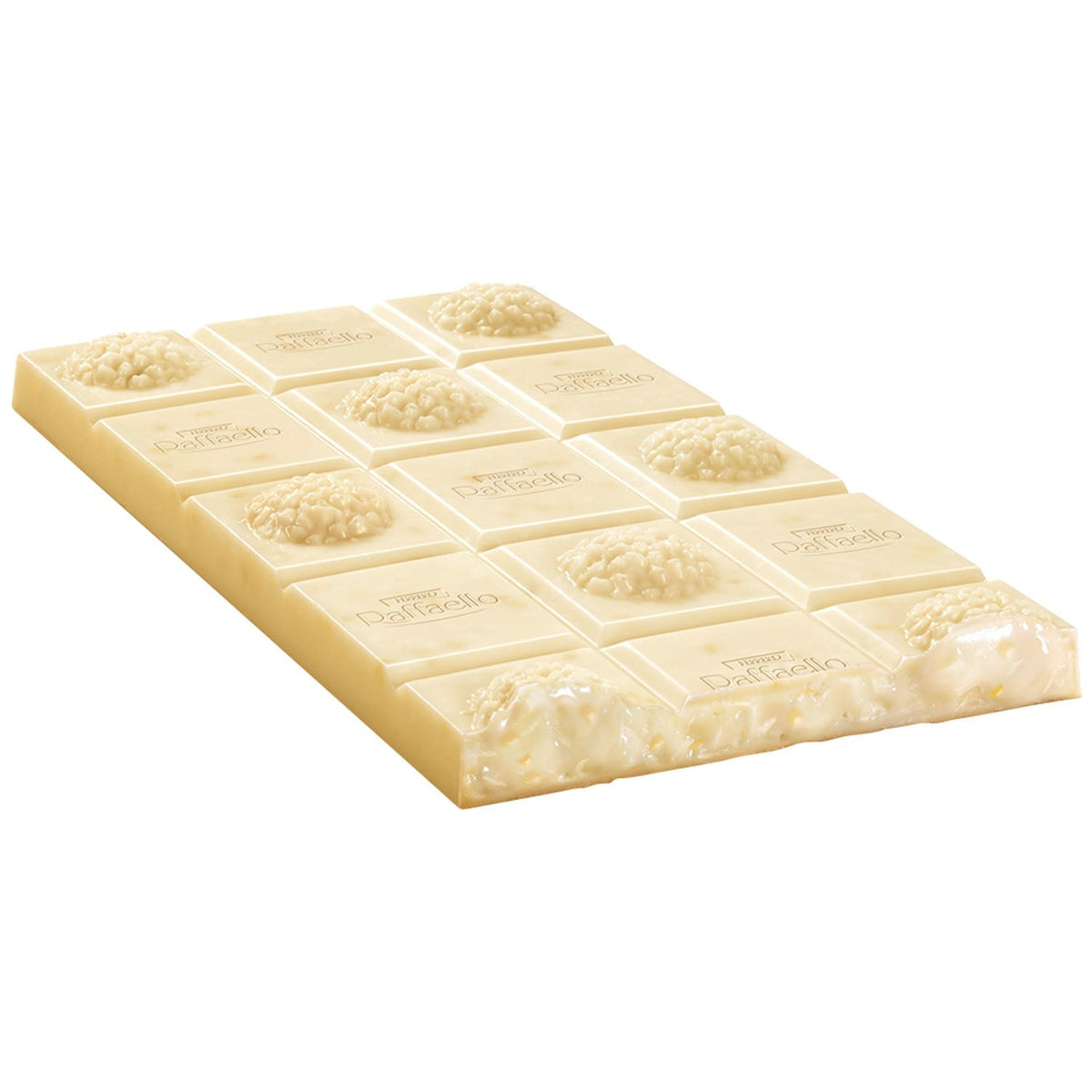 Ferrero Raffaello Tafel weisse Schokolade mit Mandel-Kokoscreme 90g – Rückansicht