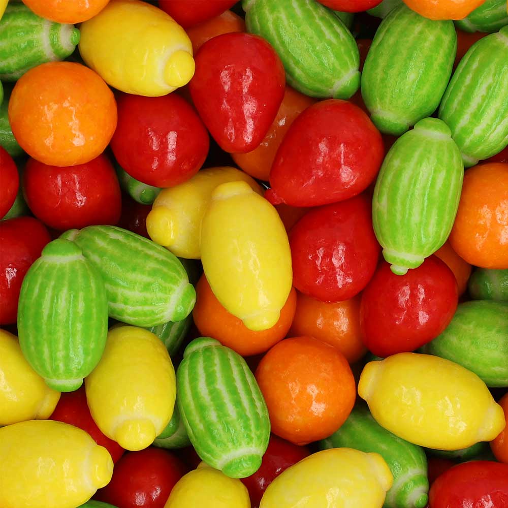 Fizzy Fruits Caribbean Fruit Mix 300 Kaugummis Fruchtgeschmack 300 Stück – Detailansicht