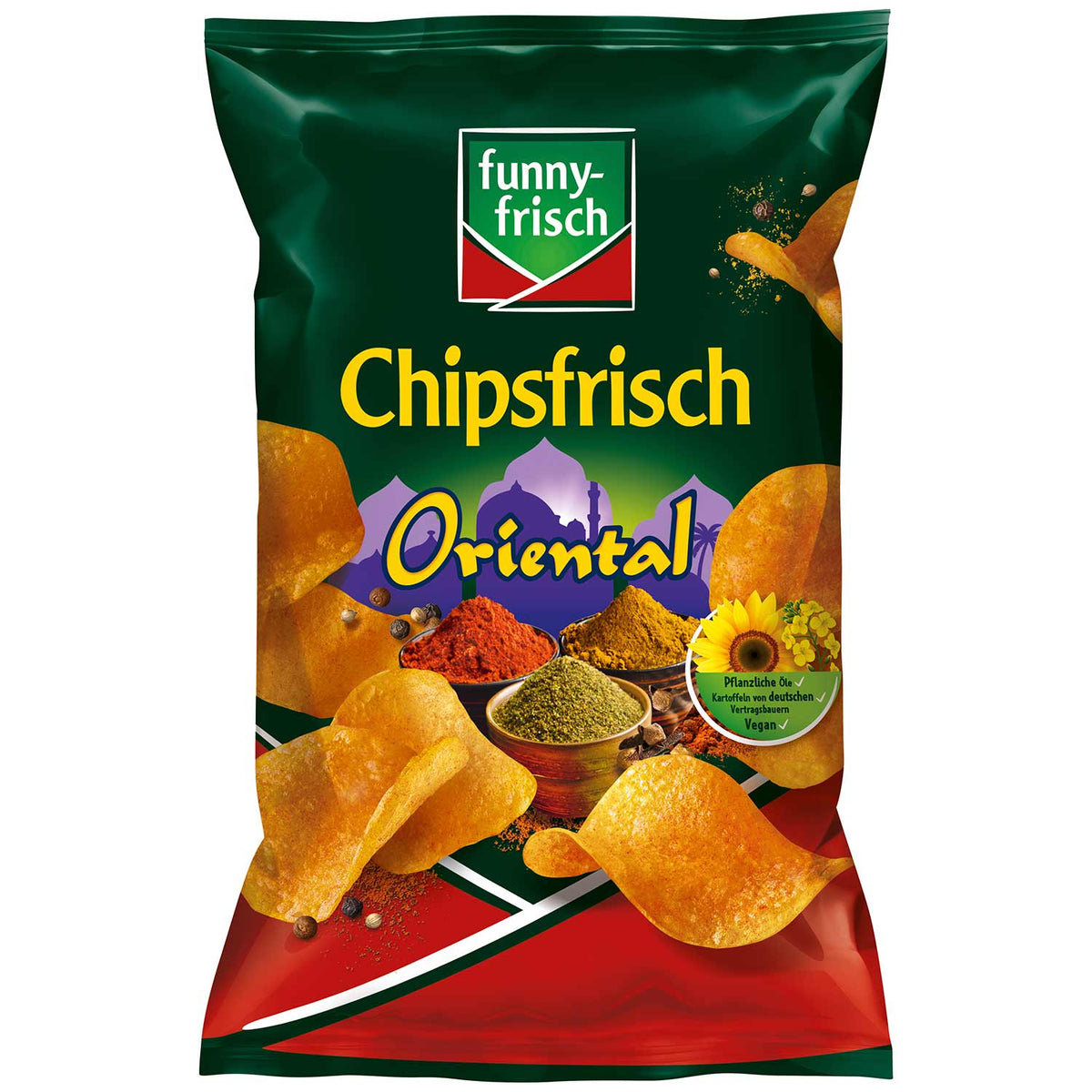 Funny-Frisch Chipsfrisch Oriental 150g knusprige Kartoffelchips mit orientalischem Geschmack