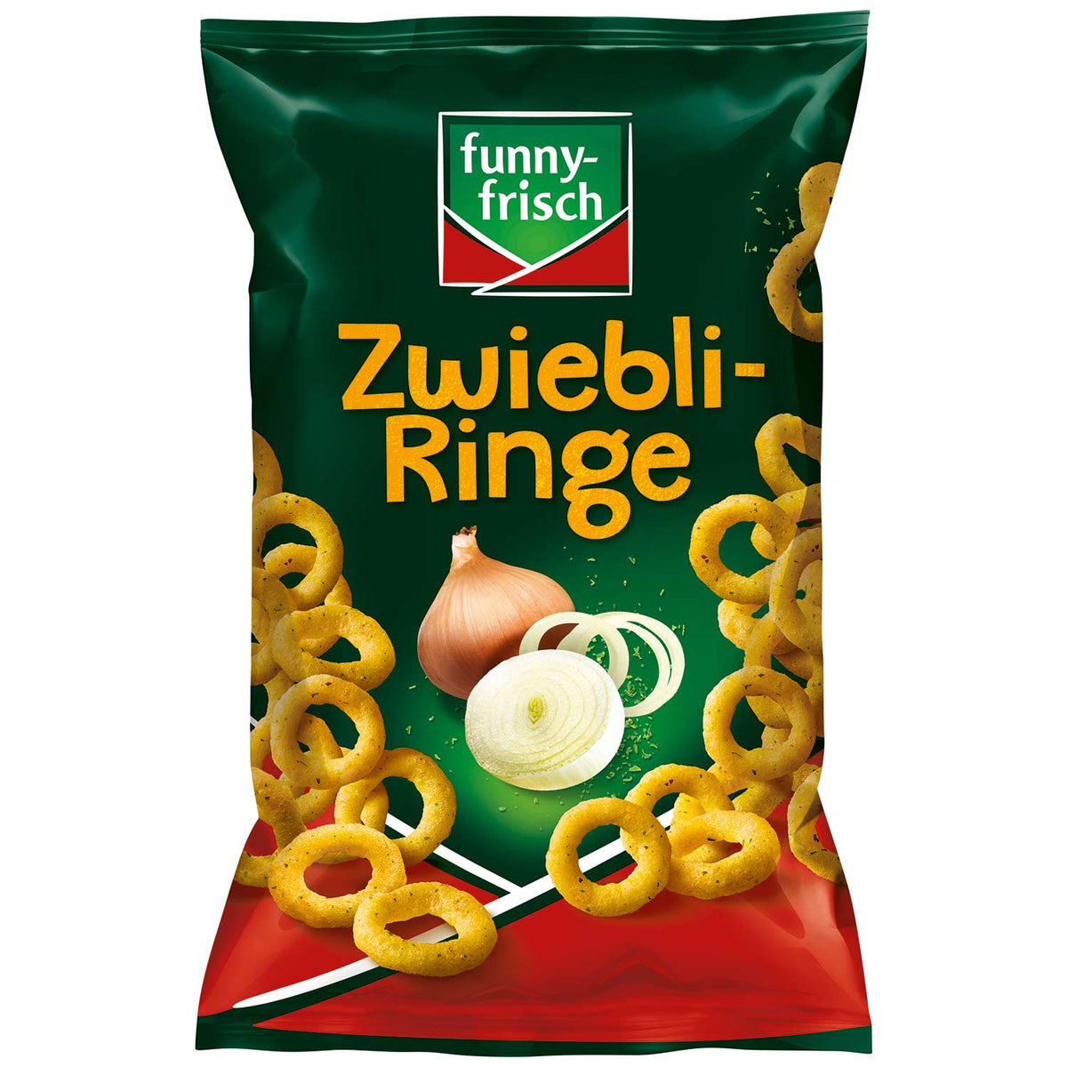 Funny-Frisch Zwiebli-Ringe Chips gelb 80g Packung