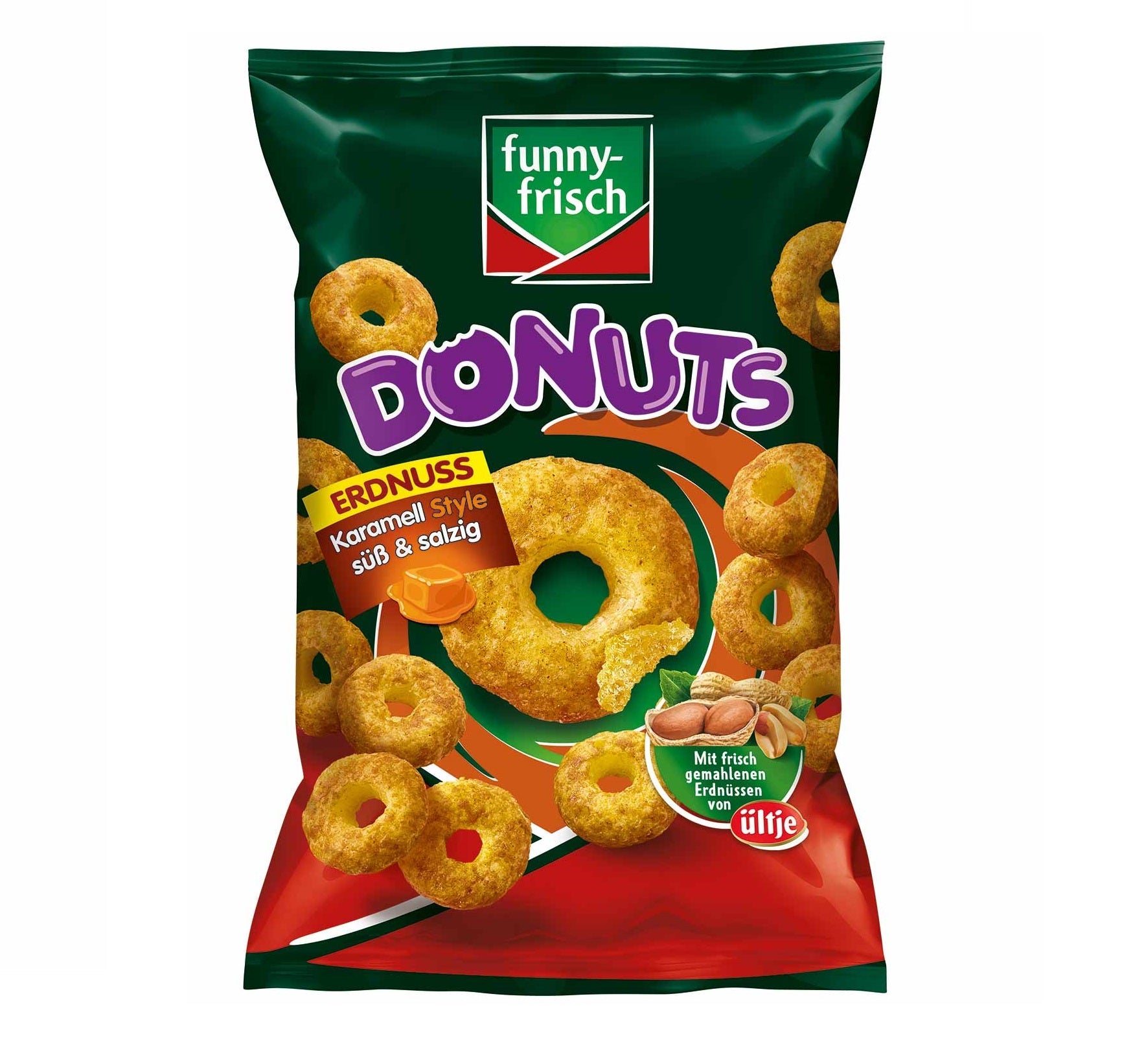 Funny-Frisch Donuts Erdnuss Karamell Style süss & salzig 110g Snack