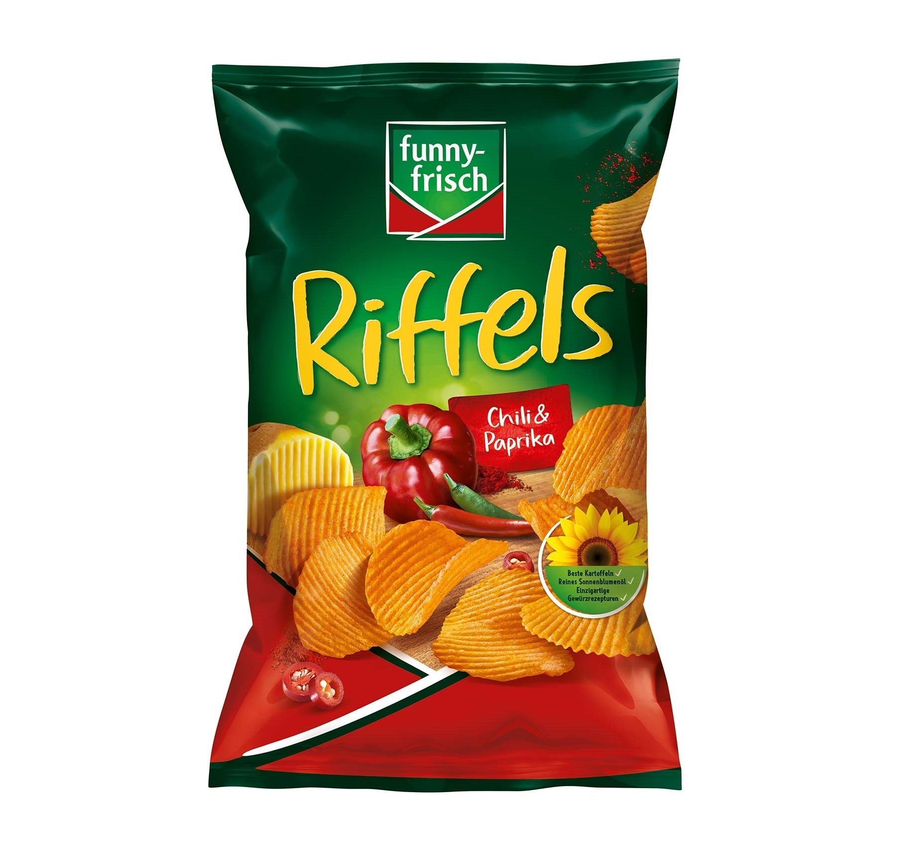 funny-frisch Riffels Chili & Paprika 150g – glutenfrei und vegetarisch