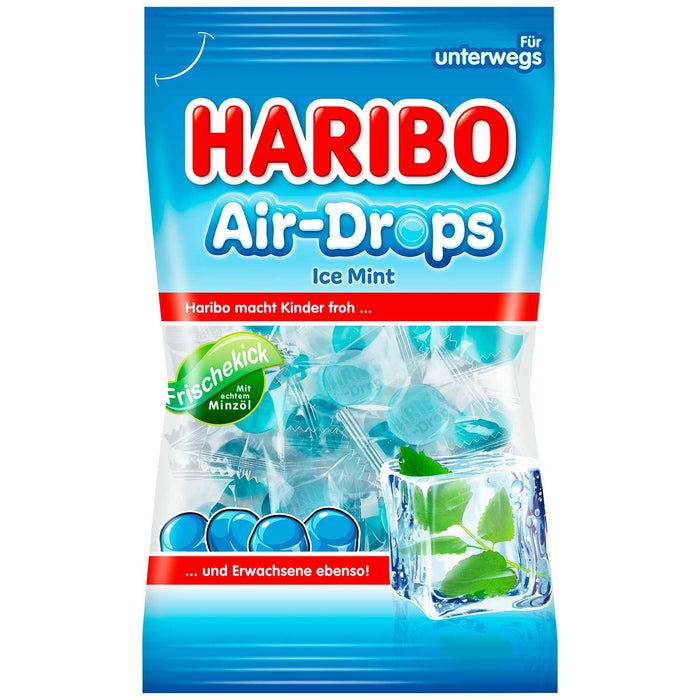 Haribo Air-Drops Ice Mint Gummibonbons 100g mit erfrischendem Minzgeschmack – Produktansicht