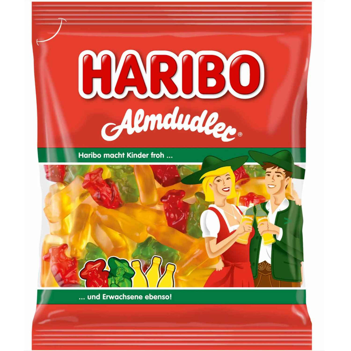 Haribo Almdudler Fruchtgummi 175g mit Kräuter-Himbeer-Holundergeschmack