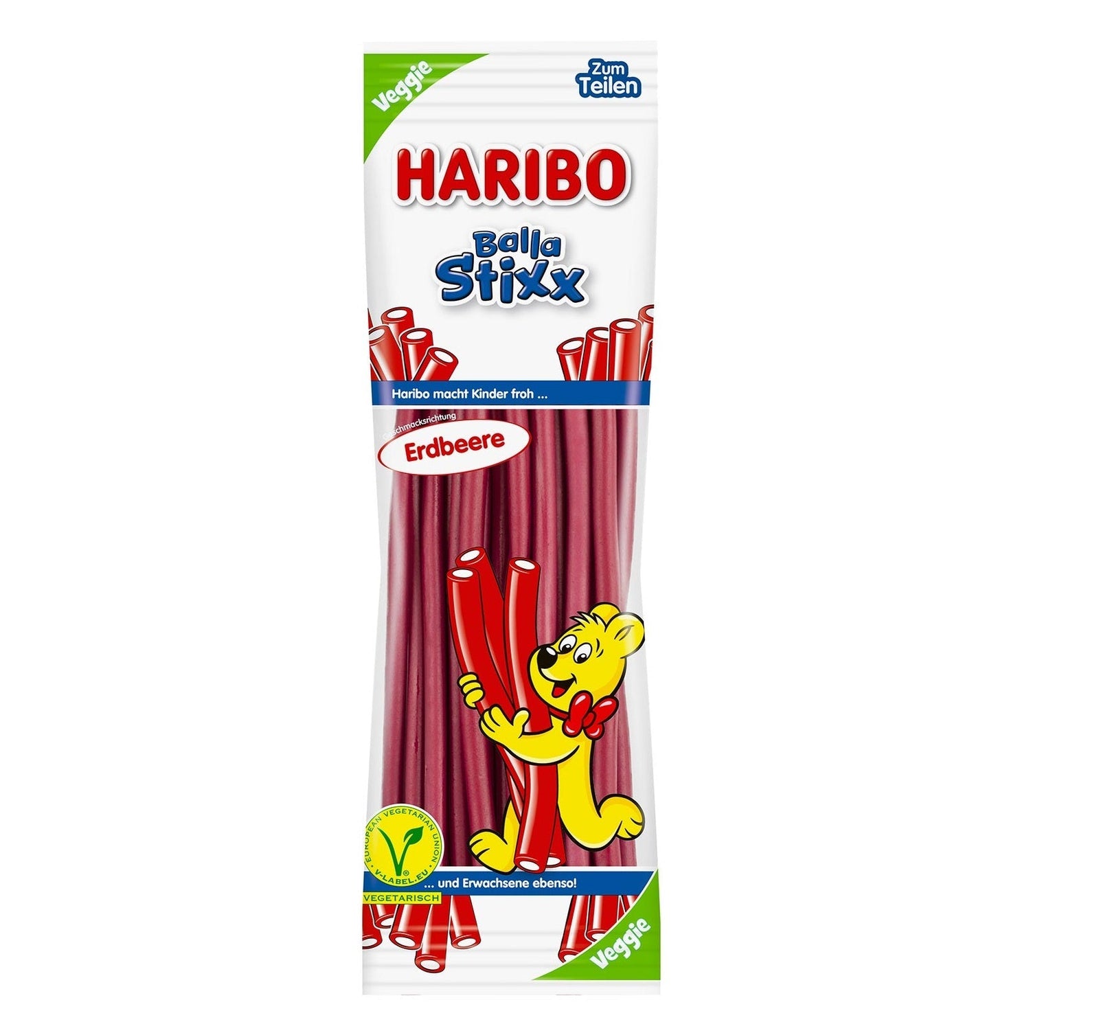 Haribo Balla Stixx Erdbeere vegetarisch 200g Fruchtgummi Stangen