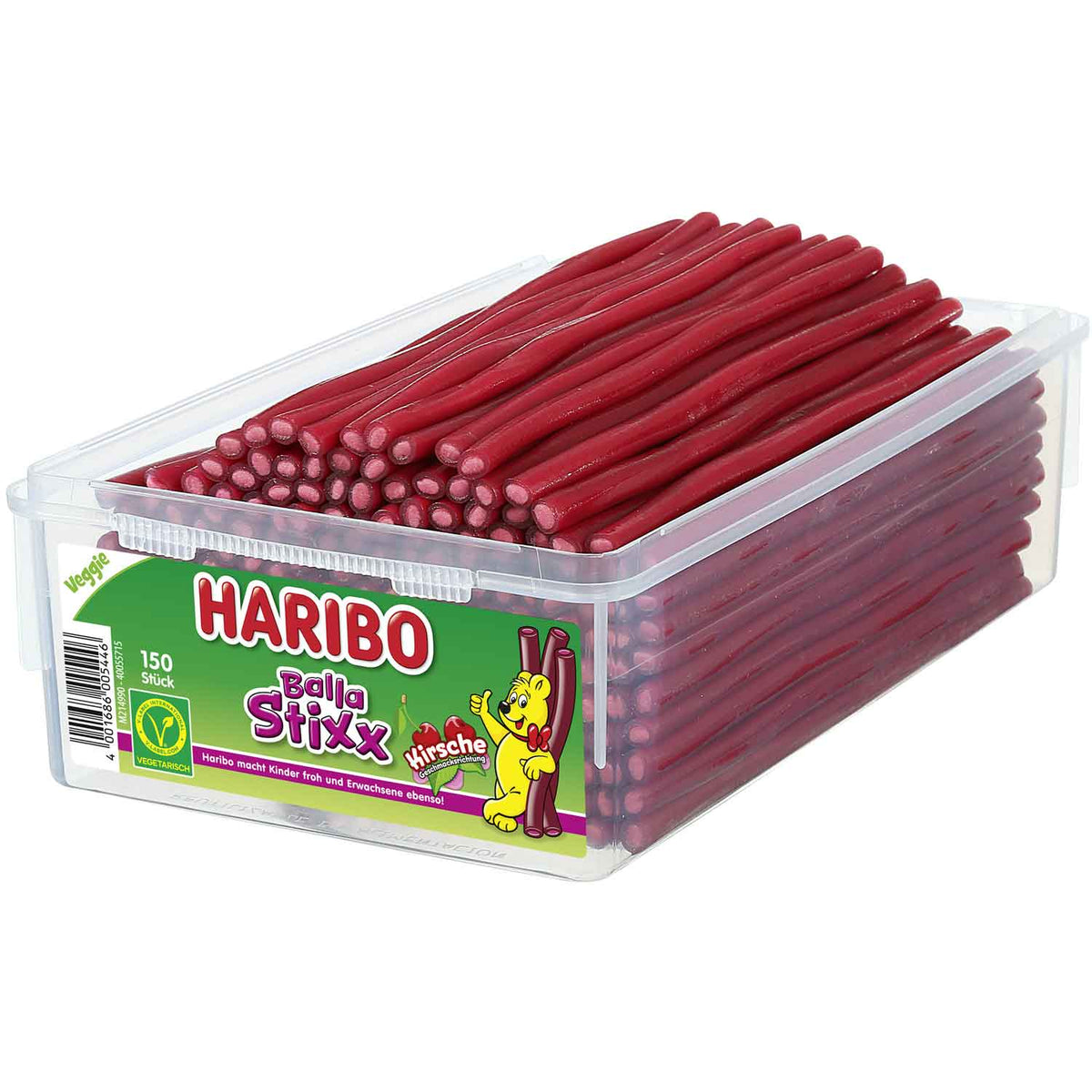 Haribo Balla Stixx Kirsche vegetarisch Fruchtgummistangen – Produktansicht