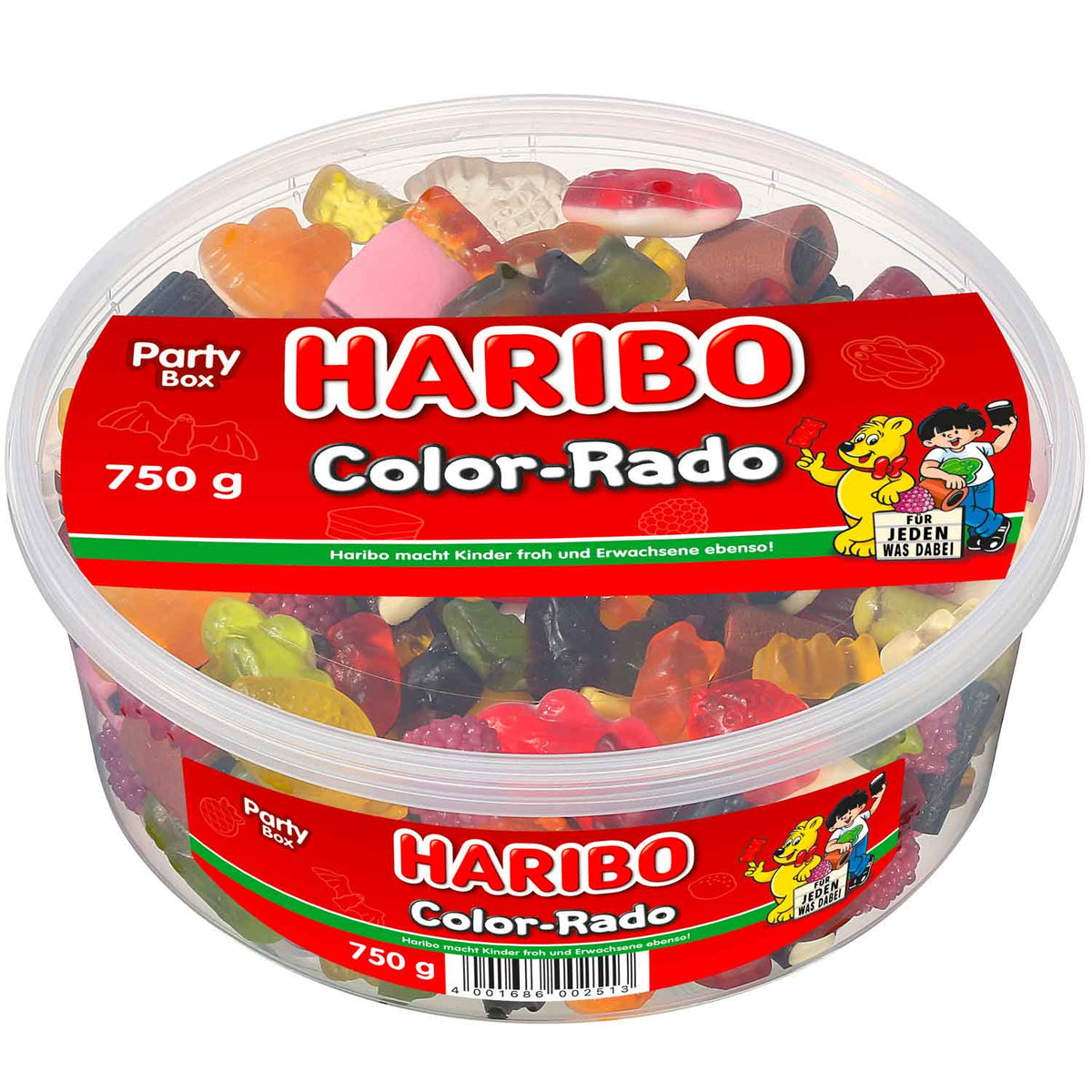 Haribo Color-Rado Fruchtgummi und Lakritz Mischung 750g – Produktansicht