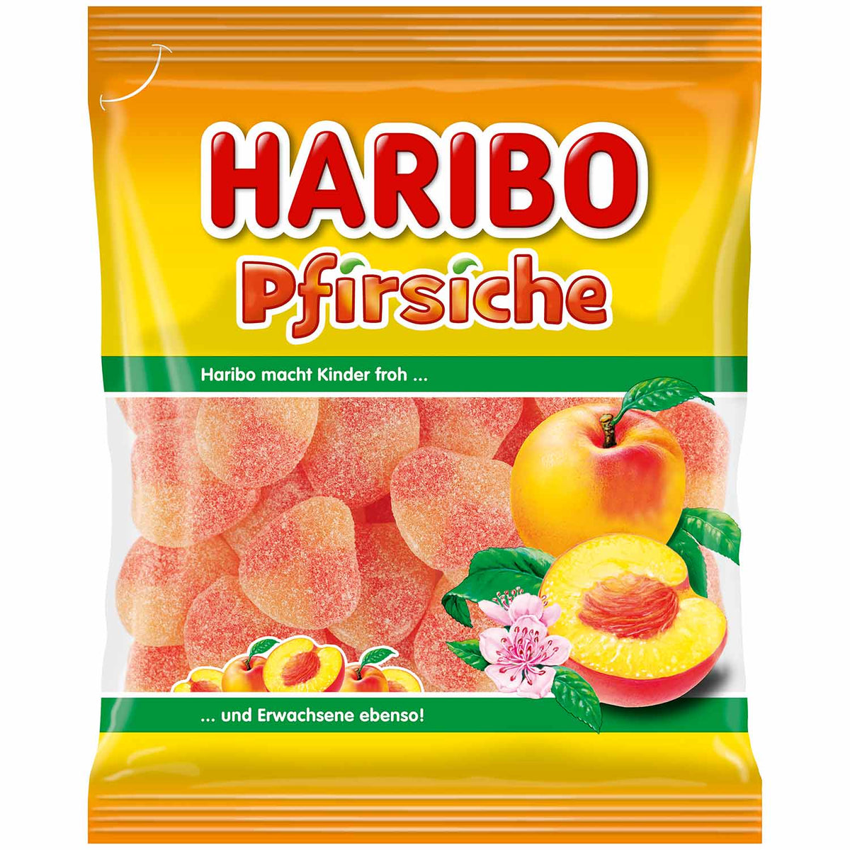 Haribo Pfirsiche Fruchtgummi 175g gezuckert mit Pfirsichgeschmack