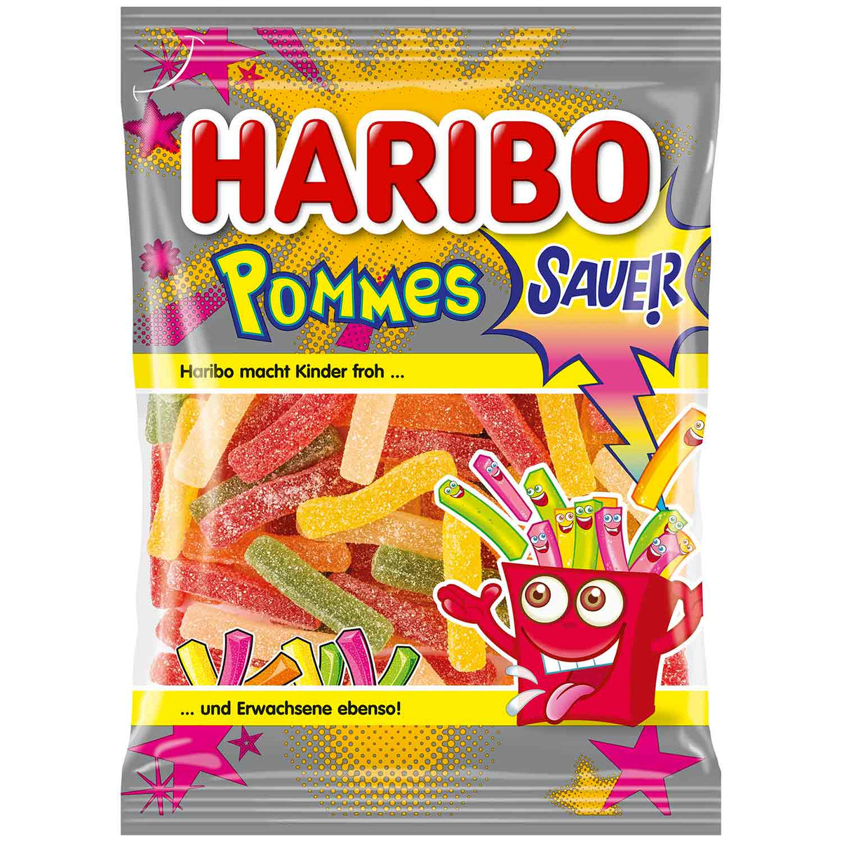Haribo Pommes sauer Fruchtgummi Orange 175g Beutel