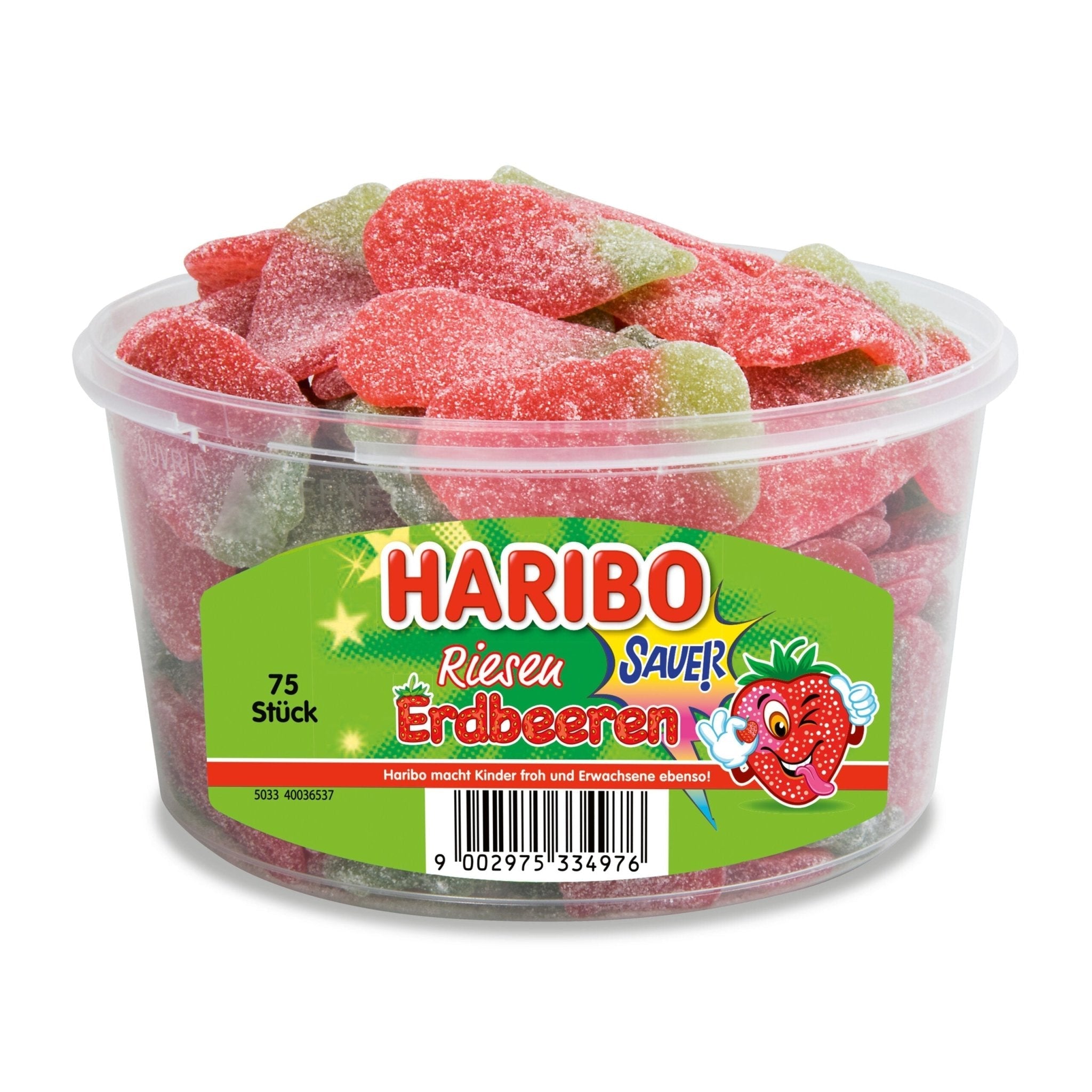 Haribo Riesen Erdbeeren Sauer Fruchtgummis 75 Stück