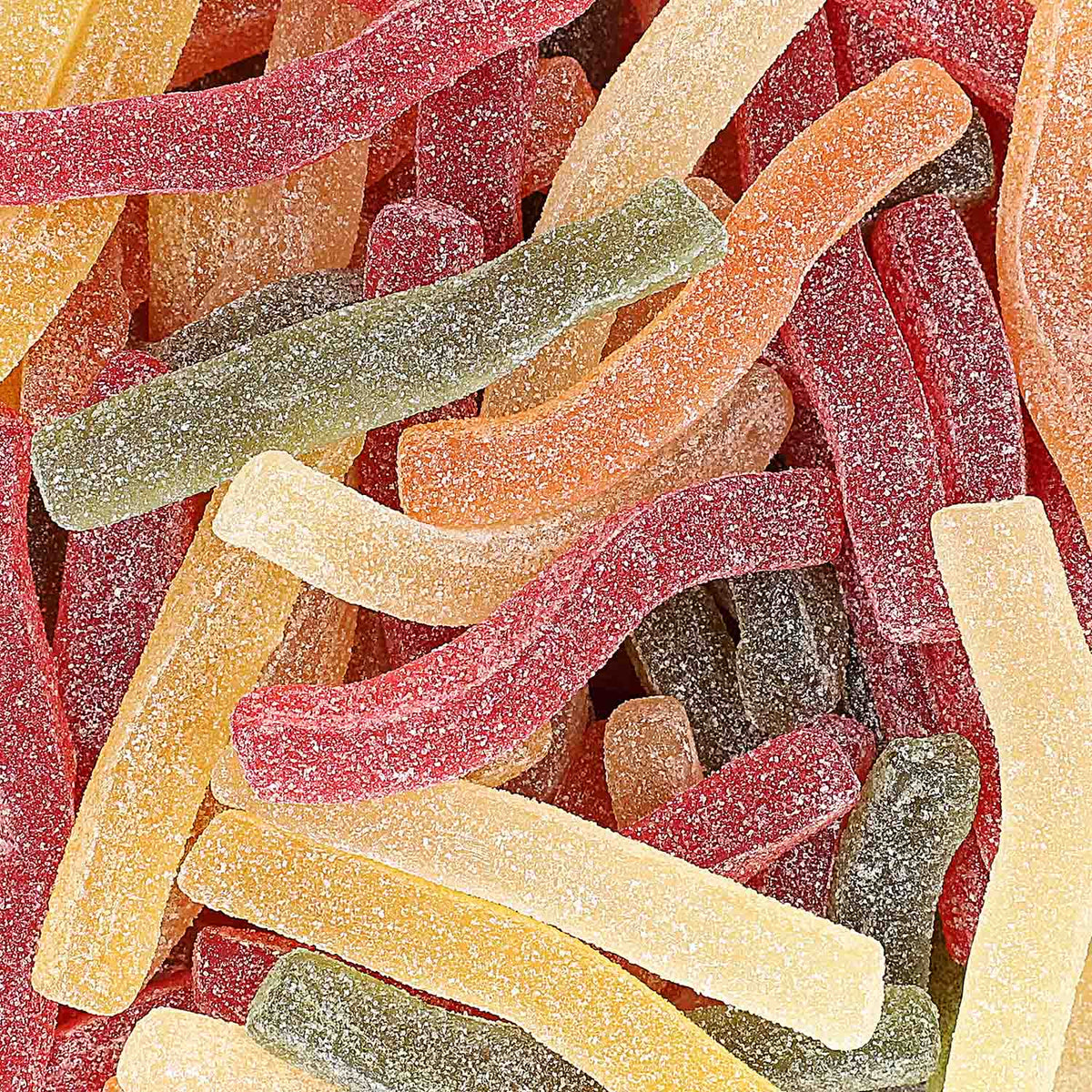 Haribo Riesen Pommes sauer Fruchtgummi Weiss 1200g Sack – Detailansicht