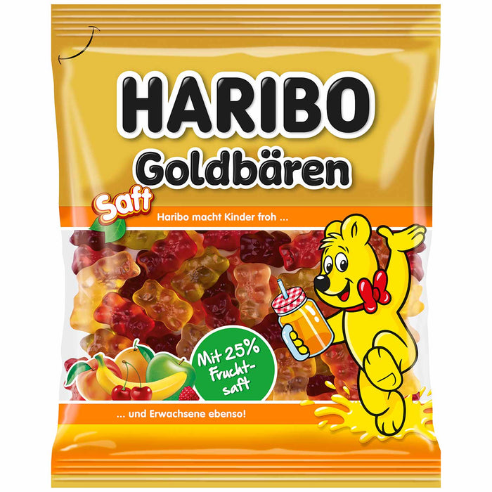Haribo Saft Goldbären Fruchtgummi 160g mit hohem Fruchtsaftanteil