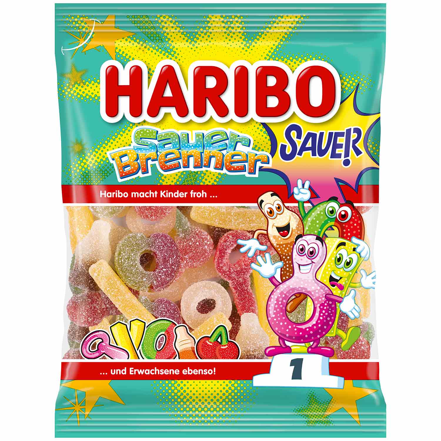 Haribo Sauer Brenner sauer Fruchtgummi 160g Packung